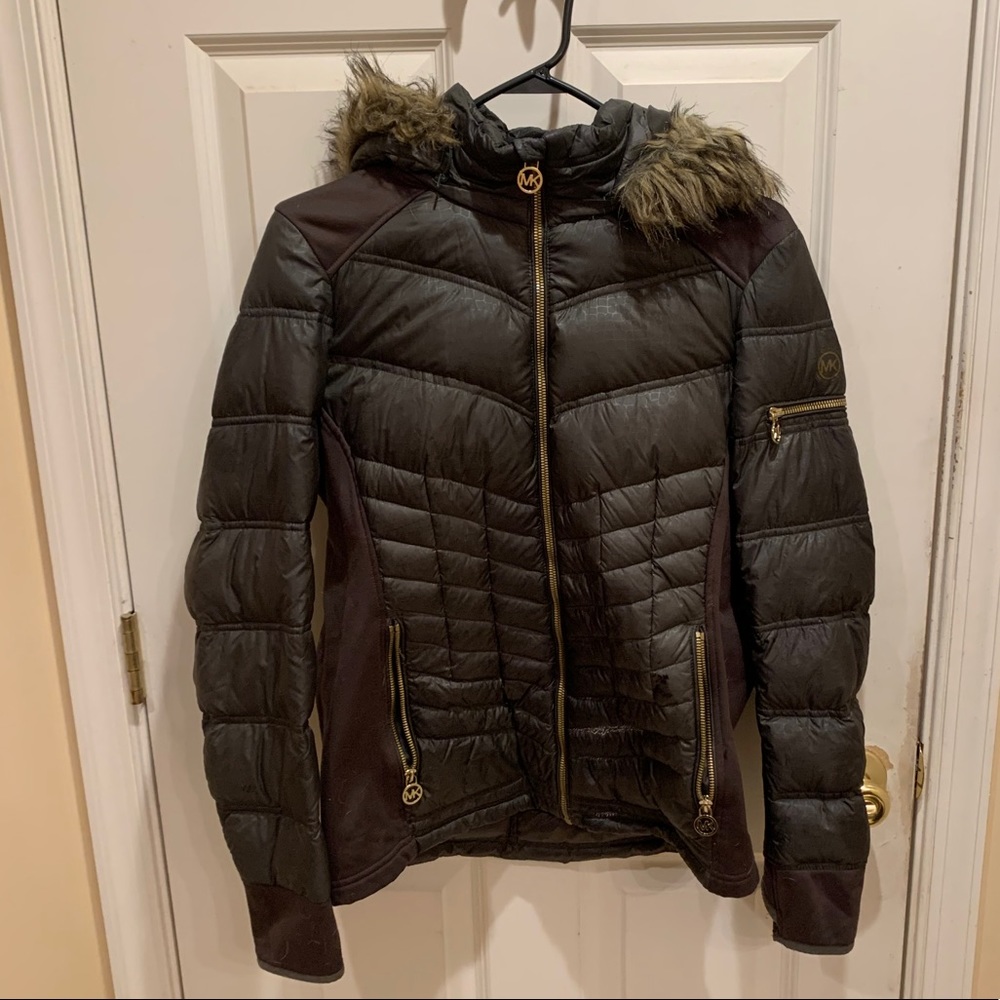 Michael Kors Olive Green Puffy Jacket M